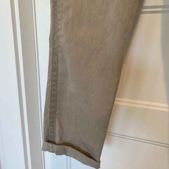 GAP Girlfriend Chino Cotton High-Waisted Cuffed Stretch Khaki Ankle Pants Size 2 - Picture 4 of 7